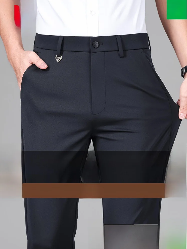 

Мужские повседневные брюки Pierre Cardin: весенне-осенние, свободные, прямого кроя, эластичные, деловые, длинные, удобные для папы