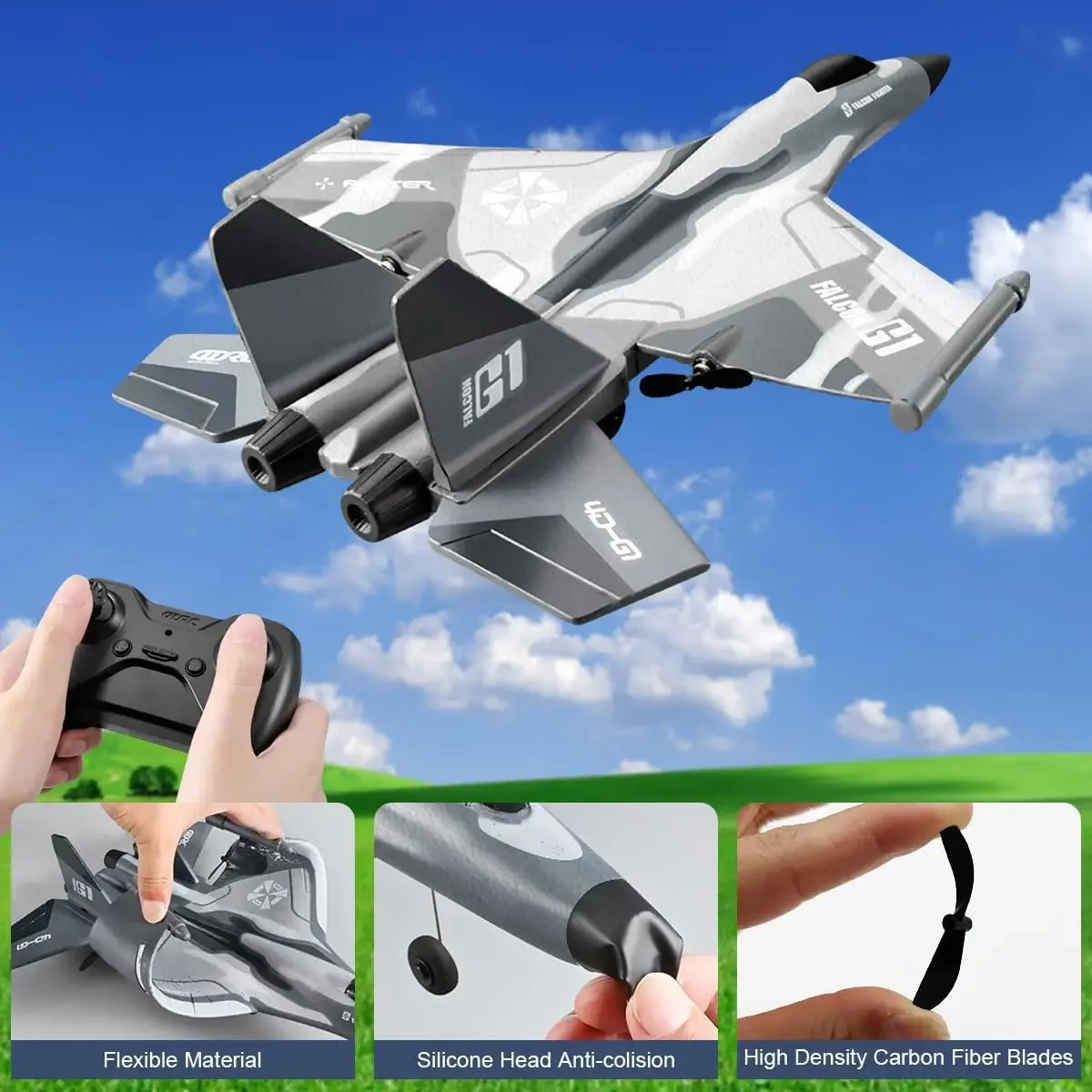 EPP Foam RC Airplane 3-kanałowy samolot zdalnie sterowany F22 Fighter 2.4G Radio Control Drone Prezenty świąteczne Zabawki dla dzieci