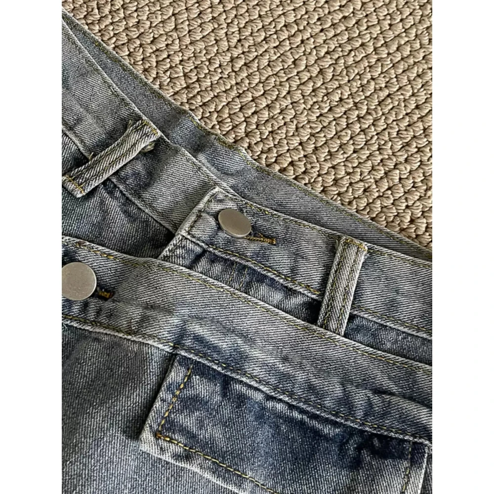 Faldas cortas de cintura alta para mujer, faldas cortas de estilo coreano de Color sólido, corte en A, pierna ancha, combina con todo, para oficina, 18-24 años