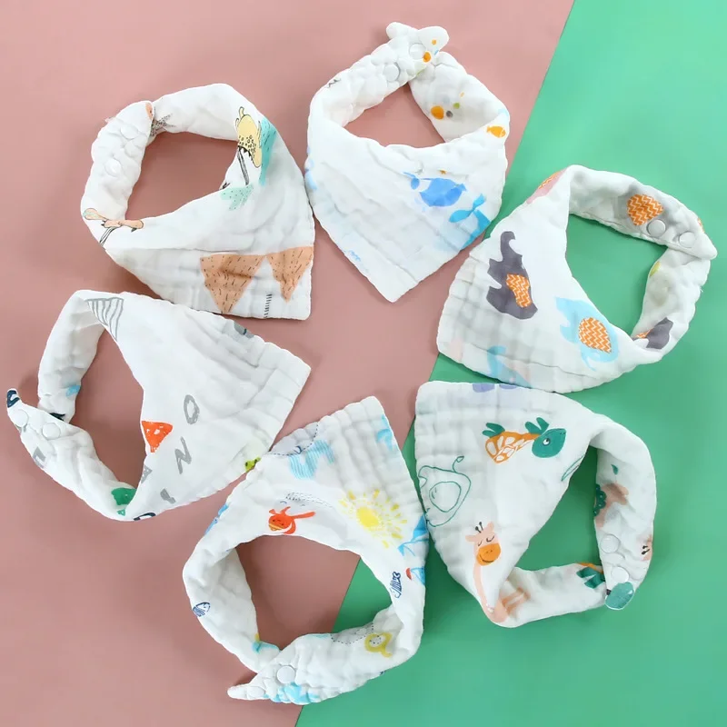 Baby Infant Muslin Cotton Bib Baby Bandana Bibs Triangle Scarf Feeding Saliva Towel Feeding Drool Bibs Burp Cloth Accessories