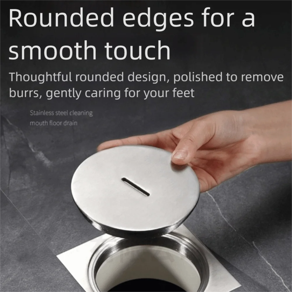 

Универсальный напольный слив из нержавеющей стали, съемный квадратный слив для душа с защитой от запаха, водонепроницаемый, устойчивый к ржавчине дренаж для ванной комнаты, дом