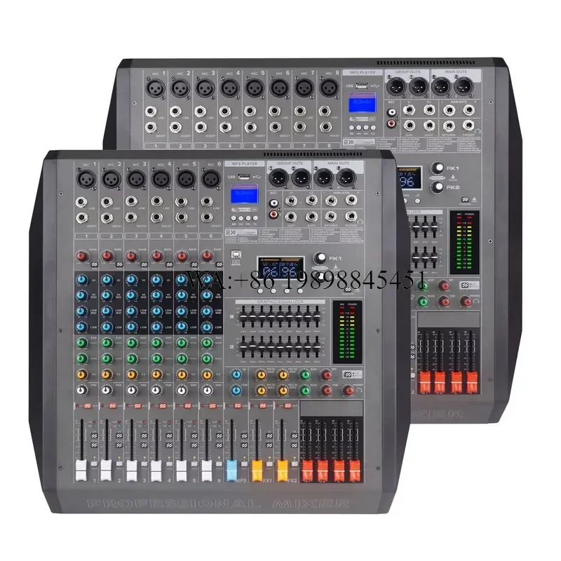 WMWMNU Multi-channel Professional Audio Mixer 6/8 Channel 500w*2 Active Mixer Dj Controller/audio Console Mixer for Small