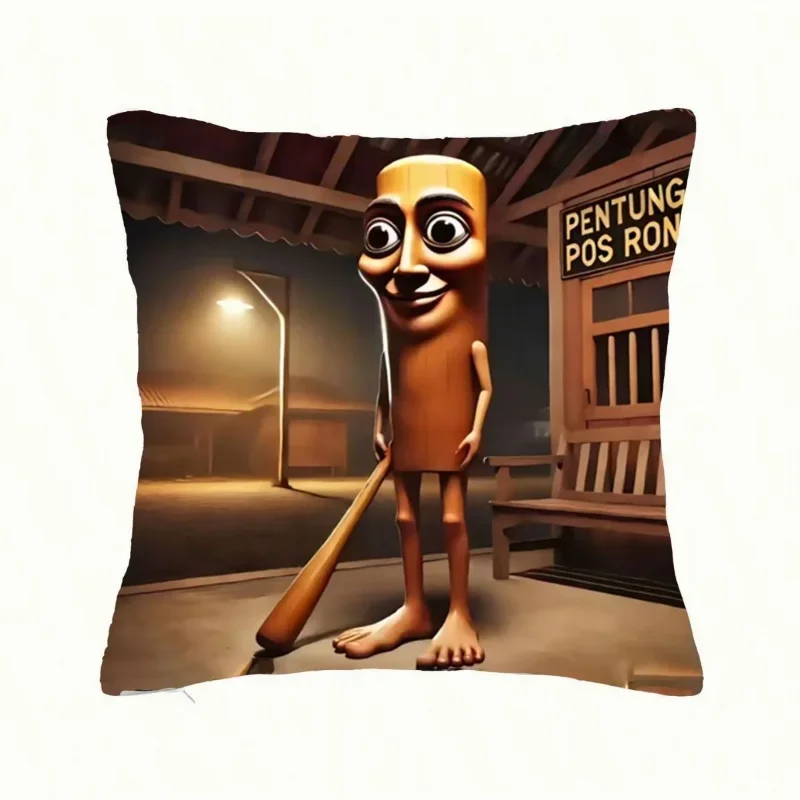 1PC Tralalero Italian Brainrot Tralalero Tralala Pillowcase Soft Polyester Cushion Cover Decor Brr Brr Patapim for Bar No Insert