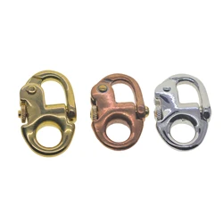 Oval sweden snap pull lock carabiner buckle hook quick release craft DIY keychains wihte copper and brass