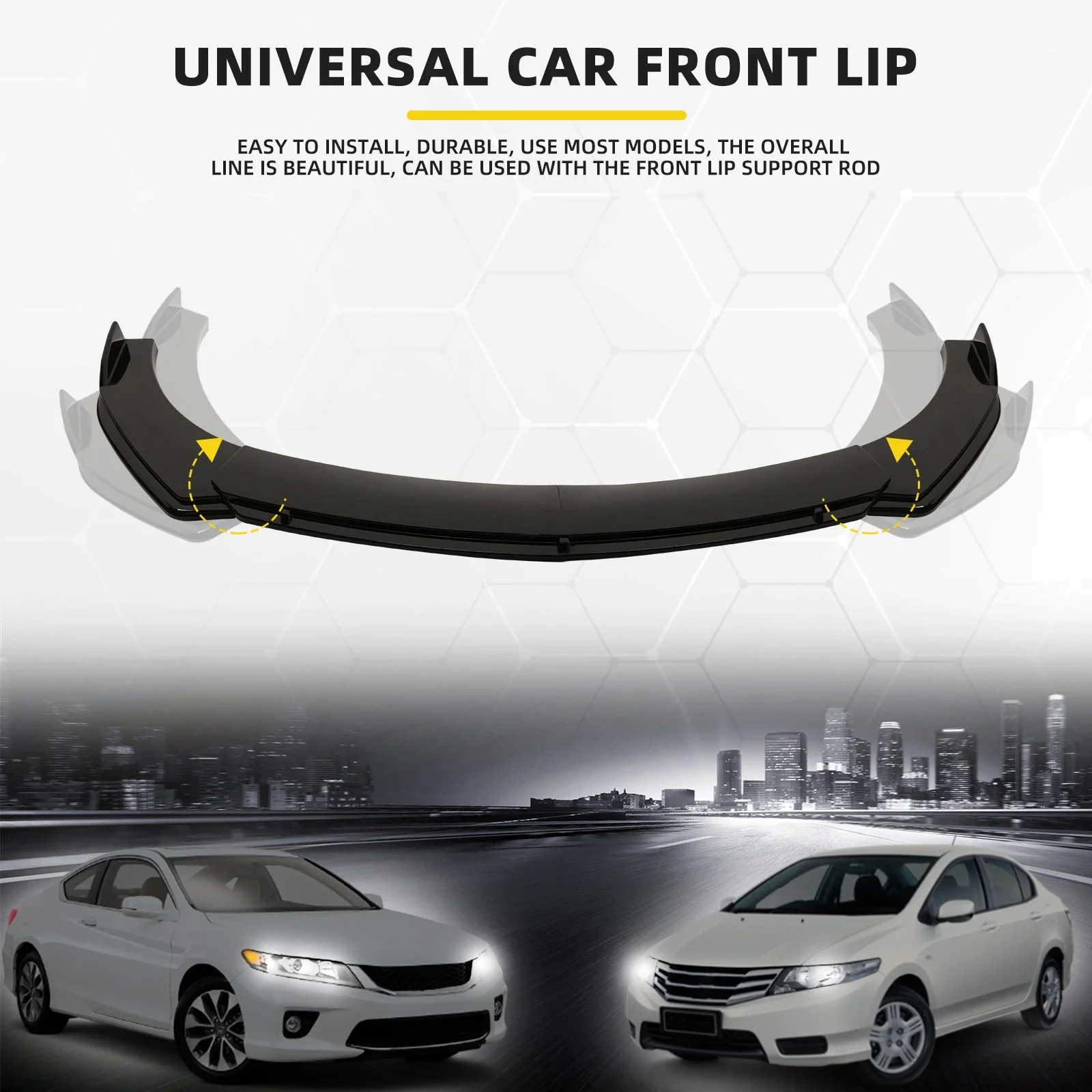 

4PCS Car Front Bumper Lip Splitter Diffuser Bumper Canard Lip Tuning For Volkswagen Golf 7 MK7 MK 7.5 GTI GTD R Rline 2012-2017