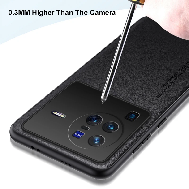 Luxury PU Leather Case For Vivo X80 Pro X80 Lite X Note Cover Silicone Protection Phone Case For Vivo X70 X90 Pro Plus 5G Coque
