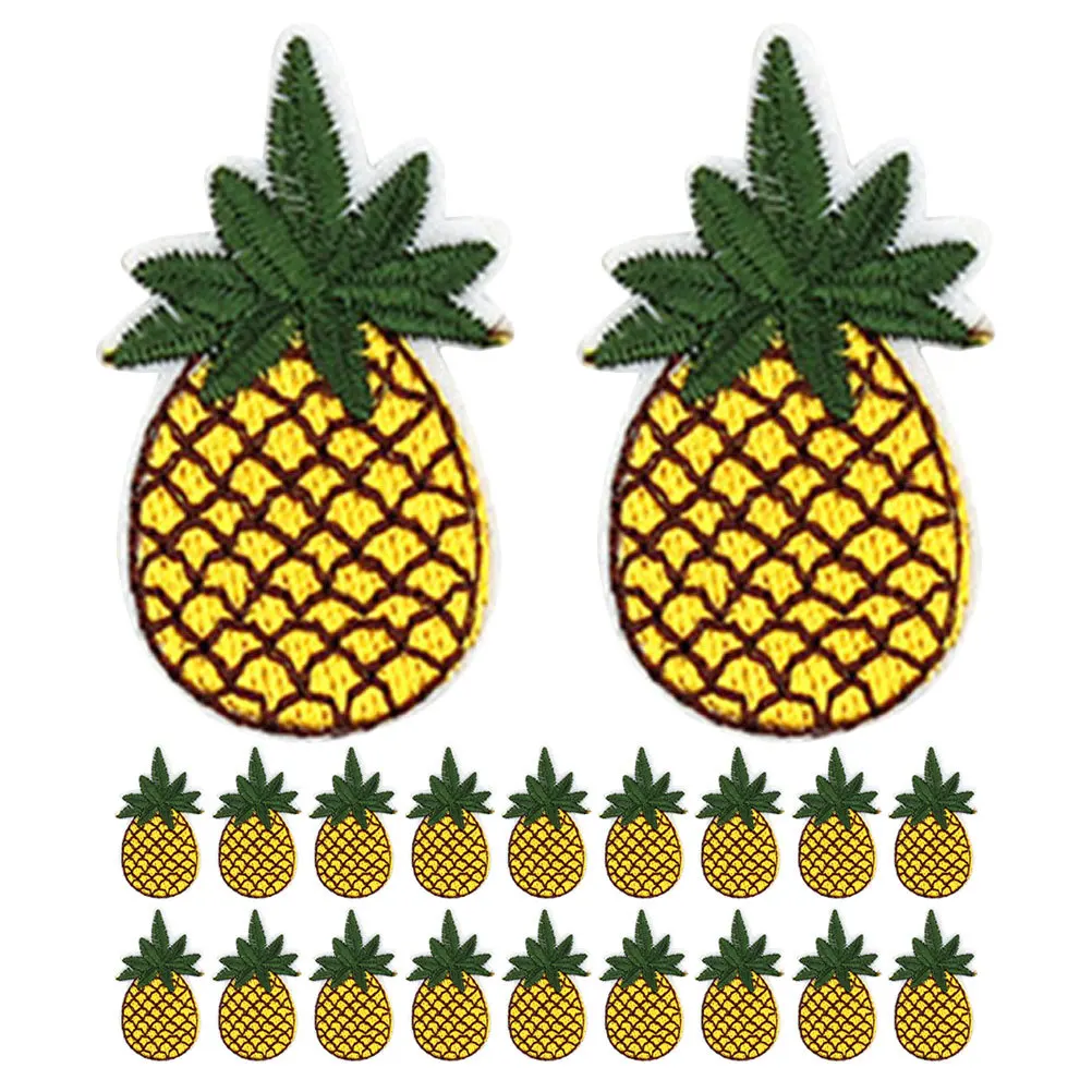 

20Pcs Pineapple Embroidery Patches DIY Iron on Patches for Clothes Jackets Jeans Bags Hats Shoes Fruit Embroidered Badges