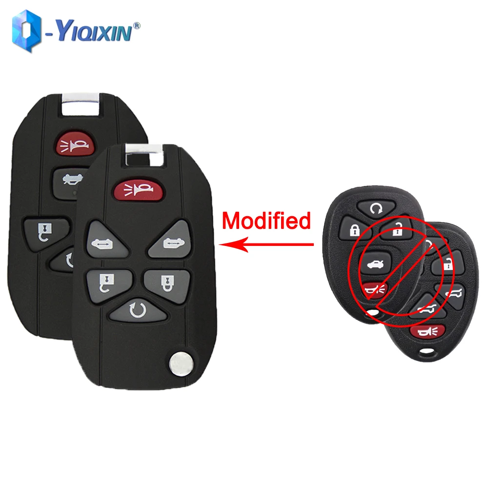 YIQIXIN Modified Flip Remote Case 5/6 Buttons For Buick G-C For Chevrolet Key Shell For Cadillac Pontiac Saturn Captiva Replace