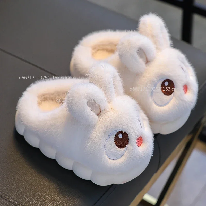 

New Cute Rabbit Children's Cartoon Winter Slippers Comfortable Warm House Shoes Boys Girls Indoor Home Fluffy Slippers