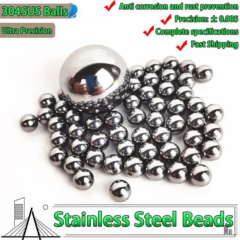 304 Stainless Steel Beads Ball High Precision Bearings Roller Beads Smooth Solid Balls Slingshot Ammo 0.5/0.7/0.8/1/2~30mm Bola