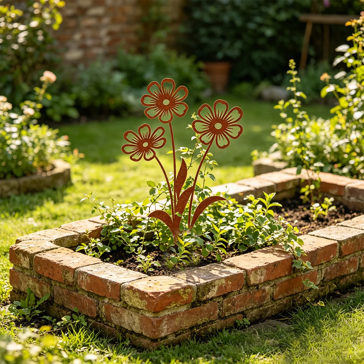1Pc Wrought Iron Garden Decoration Stake, Outdoor Decoration, Yard Decoration, Suitable for Placing in Gardens and Flower Beds, as a Decorative Element to Enhance the Visual Layering and Artistic Flair of the Scene.