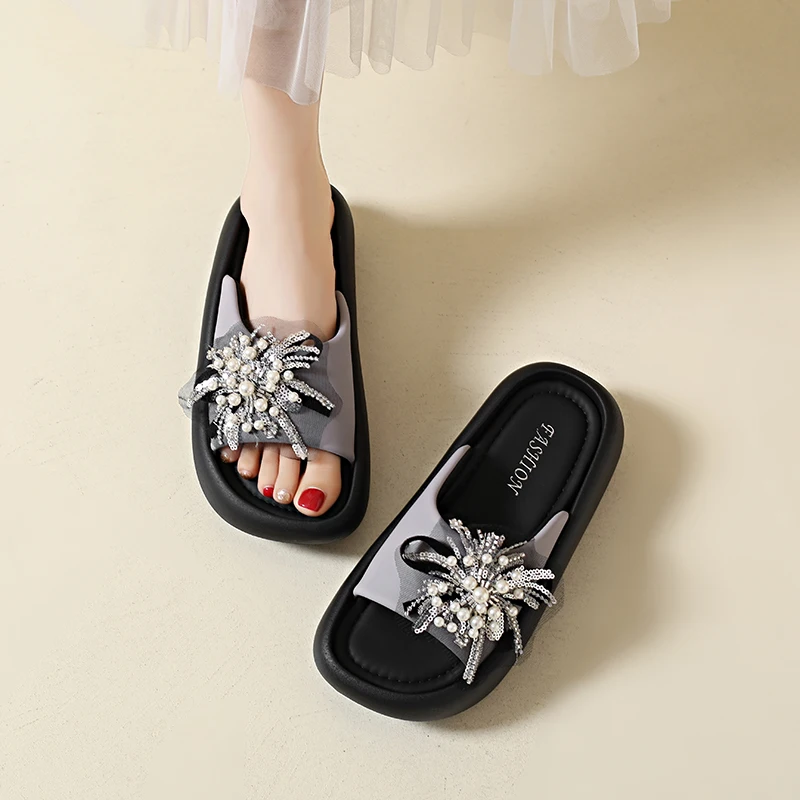 

Beach Leisure Playing Women Summer Sandals Flat Casual Anti Slip Comfortable Student Seaside Walking Shoes