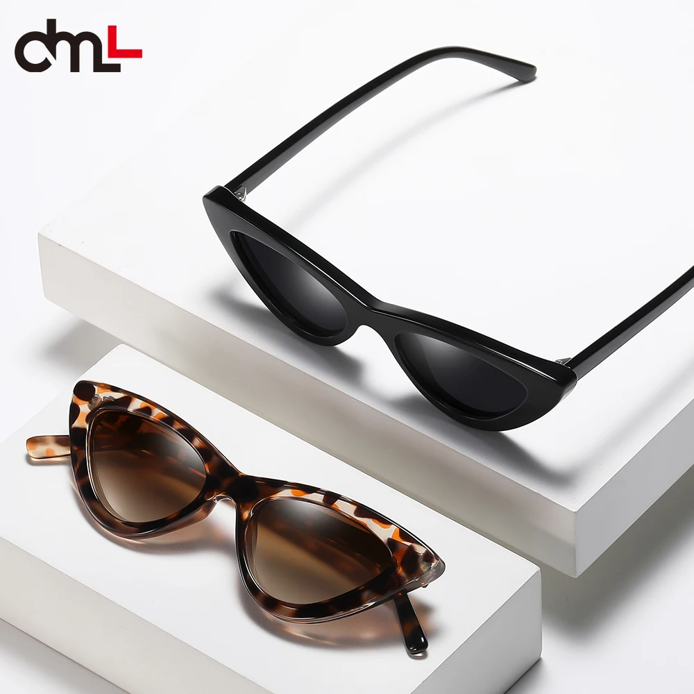 DML Cat Eye Fashion Sunglasses Women Vintage Luxury Brand Designer Black Glasses Sun Glasses For Female HD Lens Polarized UV400