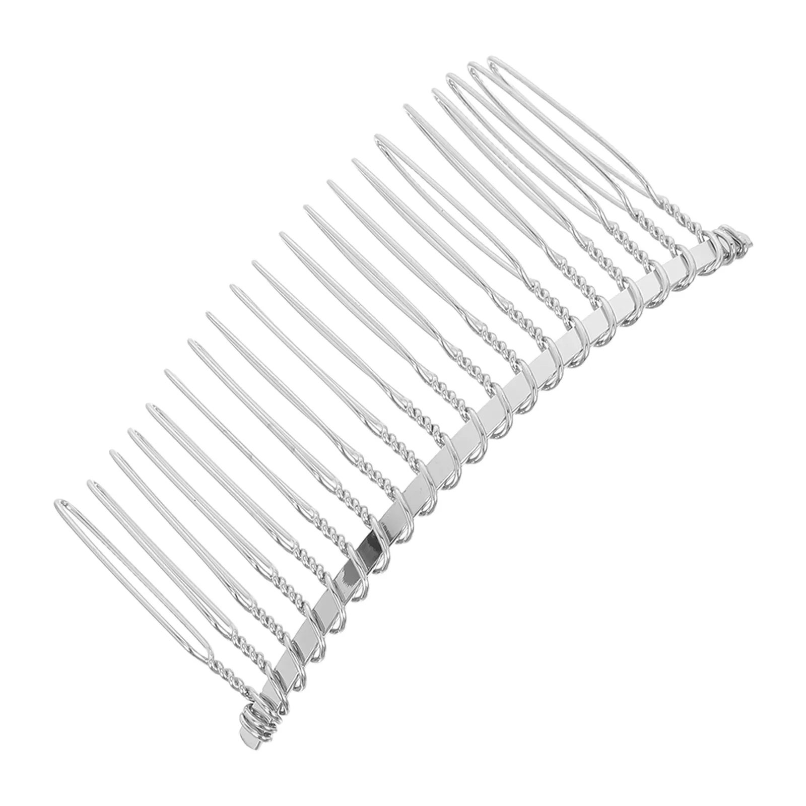 

Металлическая заколка-гребень для волос 7,8 см с 20 зубцами, серебристая, для свадебных фат и DIY-украшений для волос