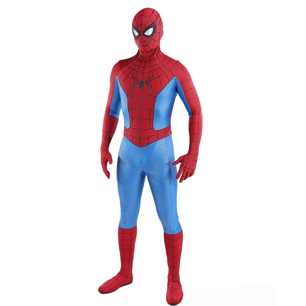 No Way Home Spiderman Classic Ending Suit Cosplay Costume Spidey Boys Spandex Superhero Zentai Suits Halloween Costume for Adult