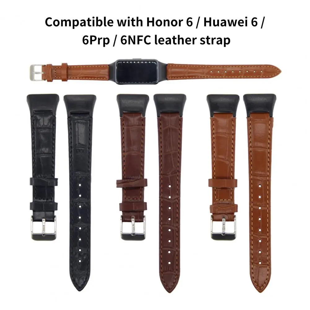 Impermeável respirável Soft Faux Leather Wristwatch Band, Assista Acessórios, Honra 4, 5, 6