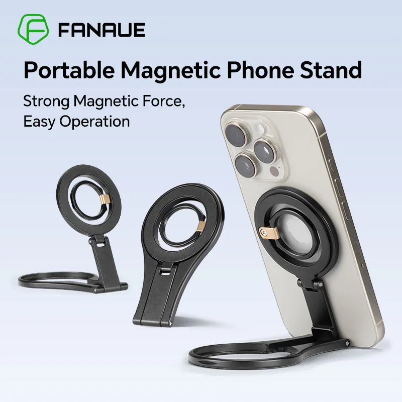 

FANAUE Складной двусторонний магнитный держатель для телефона для Magsafe Gym Универсальный складной автомобильный держатель Магнитный держатель для телефона