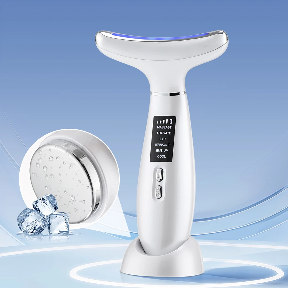 جهاز تدليك رفع الوجه EMS Ice Hot Compress جهاز تجميل الرقبة لشد البشرة ومزيل الذقن المزدوج جهاز تدليك التجميل #1