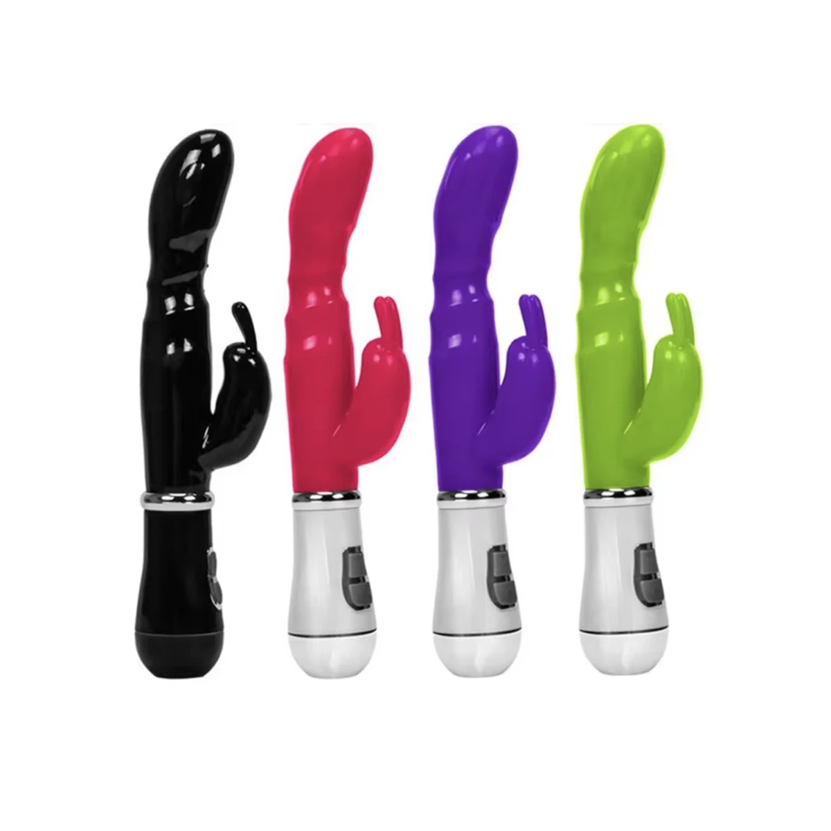 USB Charging Vibrator Waterproof Toy Double Rod Masturbation Rabbit Vibrator Adult Sex Product Vibrator ST009