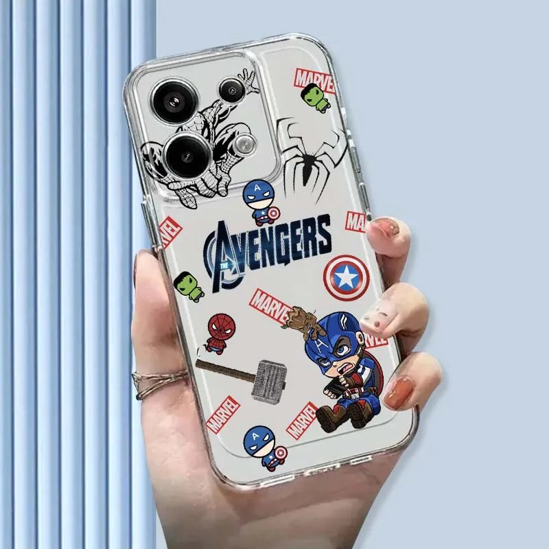

Marvel Comics Cartoon For Xiaomi Mi Poco F2 F3 F4 F5 F6 X5 X6 X7 Pro TPU Protection Transparent Phone Case