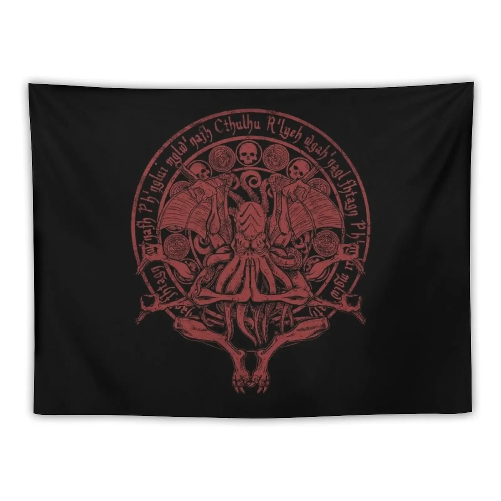 

The Idol - Cthulhu Red Variant Tapestry Decorative Paintings Wallpaper Bedroom Tapestry