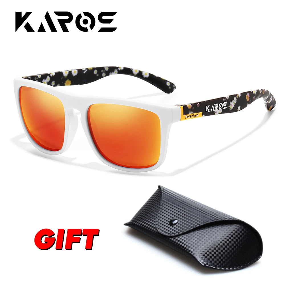 

KAROS UV400 Anti-UV Sports Sunglasses Polarized Anti-Glare Men Women Outdoor Hiking Fishing Climbing Eyewear with Box YZ2024