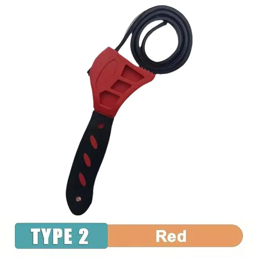 6 Inch Filter Removal Tool Belt Wrench Oil Filter Puller Chain Wrench Opener Belt Opener Belt Belt Adjustable Wrench N3i3