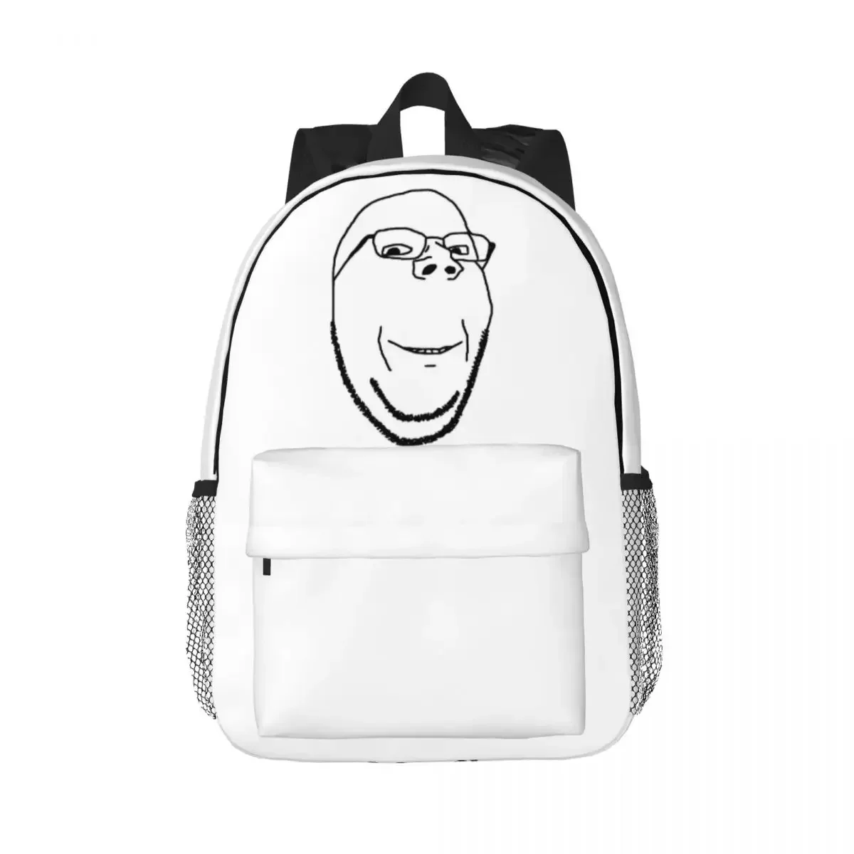 Smiling Wholesome Wojak Soyjak Backpacks Teenager Bookbag Fashion Students School Bags Laptop Rucksack Shoulder Bag