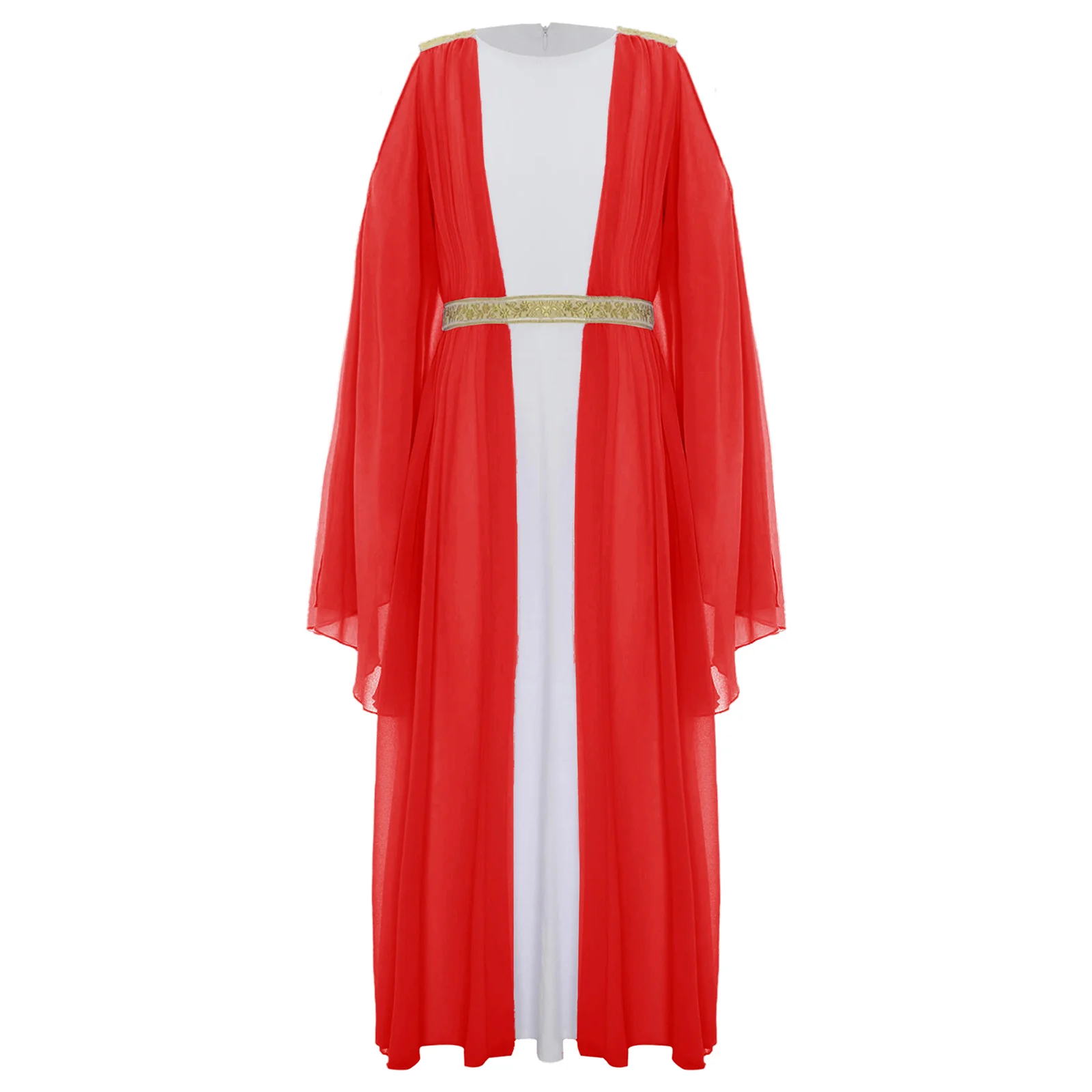 Children Girls Worship Choir Praise Dance Dress Ancient Greek Roman Goddesses Princess Cosplay Costume for Christmas Halloween