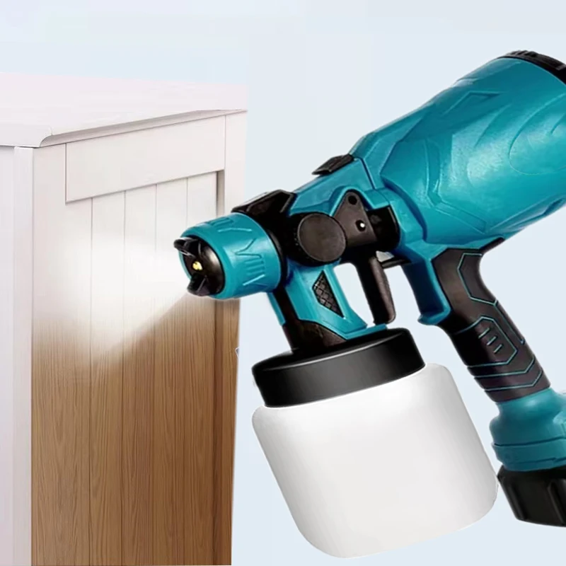 Electric Spray Gun Cordless Paint Sprayer Auto Furniture Steel Coating Airbrush Compatible For Makita 18V Battery