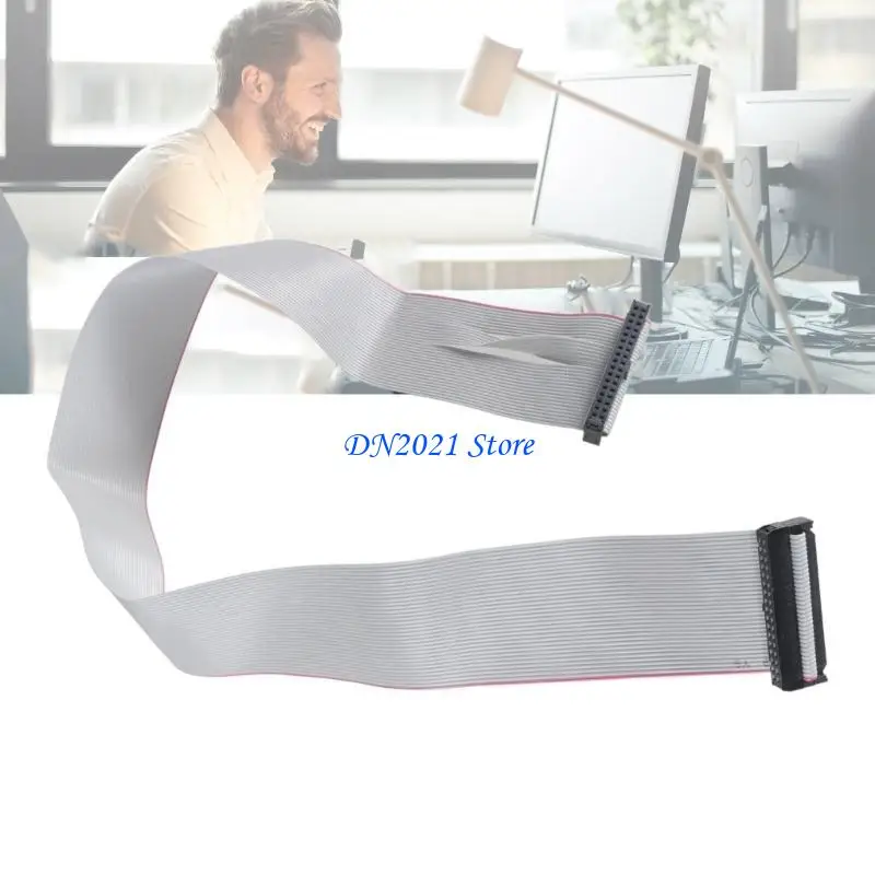 F3KE 34Pin Floppy Drive Ribbon Cable Simulation Soft Wire 55cm Length for Computer