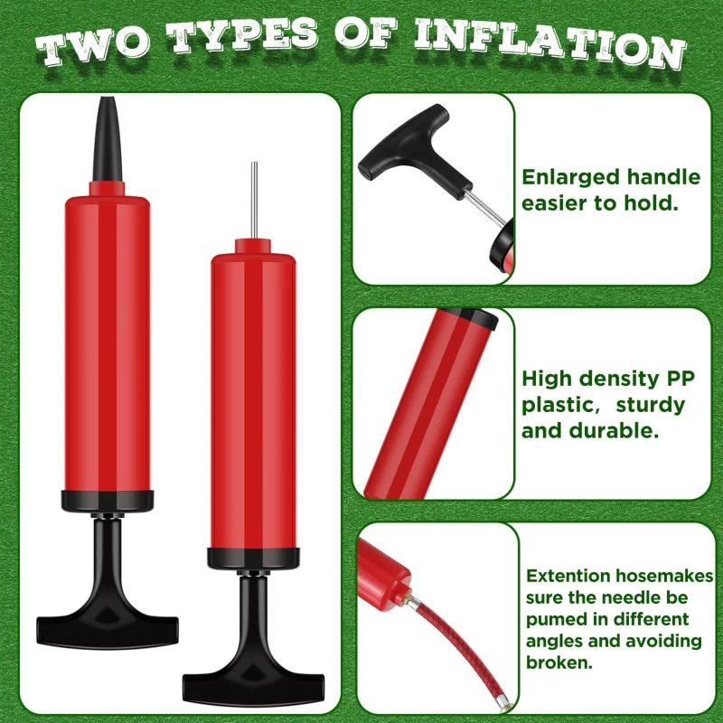 Bomba de bola deportiva, cilindro de inflado de boquilla portátil, adecuado para voleibol, baloncesto, fútbol, natación, 9 piezas