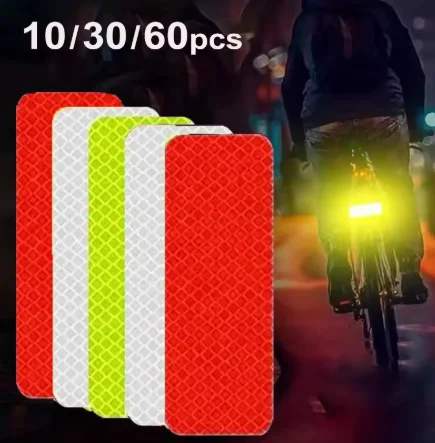 1/2/4 stücke Reflektierende Bänder Reflektoren 1 cm * 8 m Fahrrad Warnung Felge Band Nacht Sicherheit Aufkleber Räder Reflektierende Streifen Für Fahrrad Auto – Detail 1