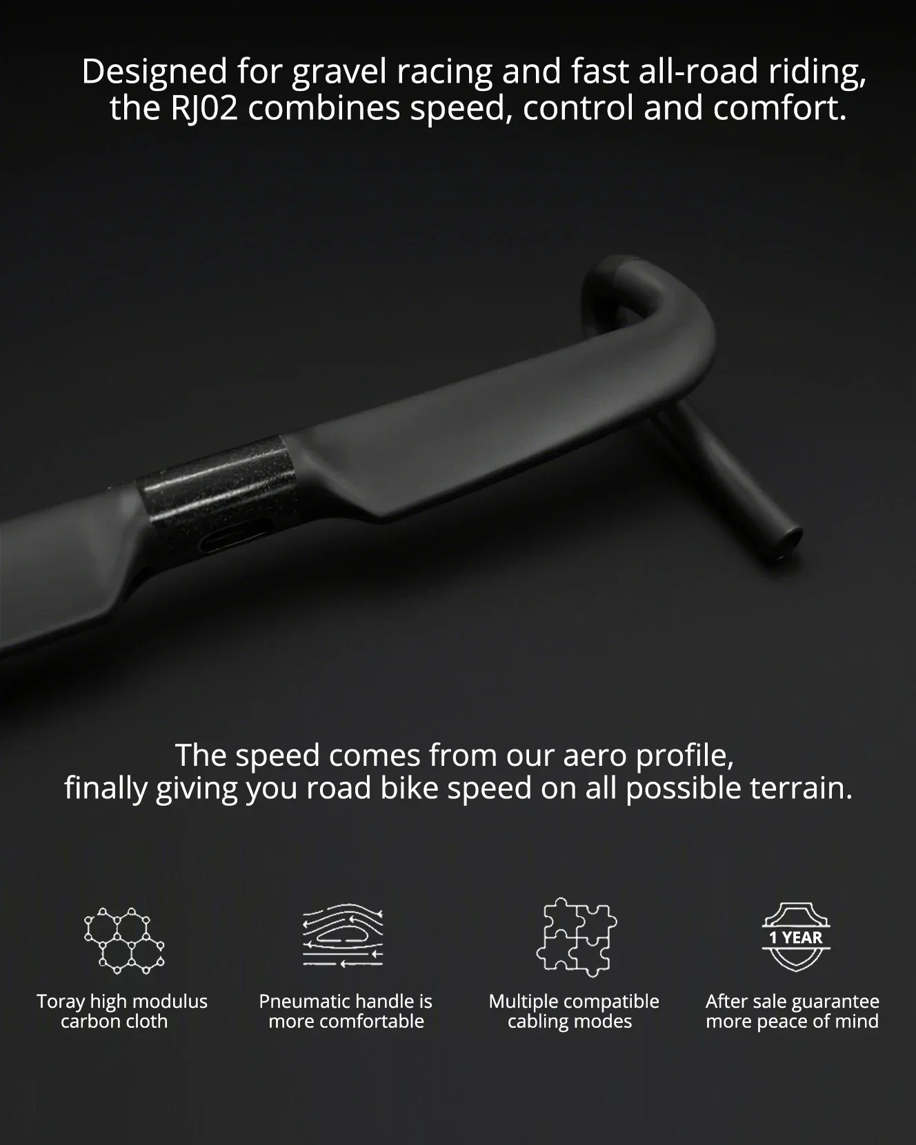 SYNCROS AERO Carbon-Gravelbike-Lenker mit gebogenem Profil, Carbon-Rennradlenker mit interner Kabelführung, verbessertes Rennrad-Dropbar – Detail 8