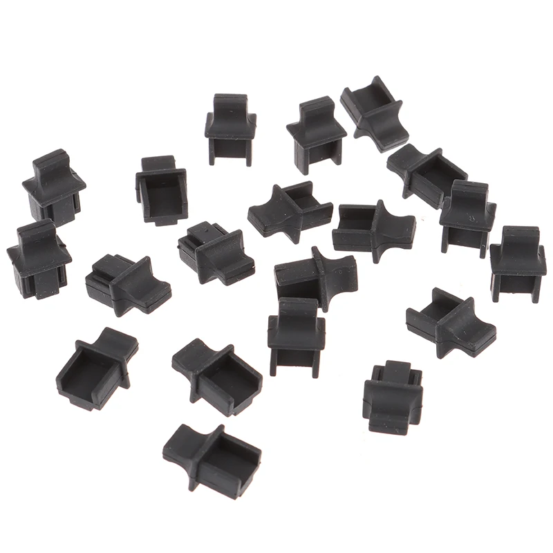 20pcs/set RJ45 Network Port Protective Rubber Cover Network Connector End Cap Clean Protection Plug Accessories