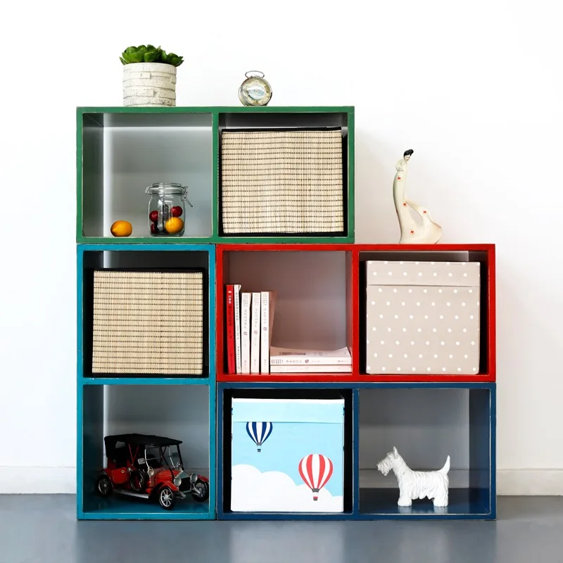 

Floor Furniture Square Lattice Side Free Combination Children's Simple Storage Display