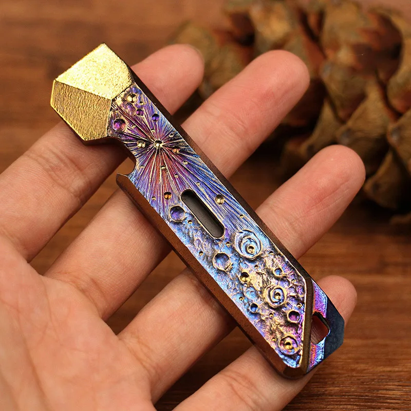 

1 Piece Titanium Alloy Hand Engraved Prybar EDC Gear Bottle Opener