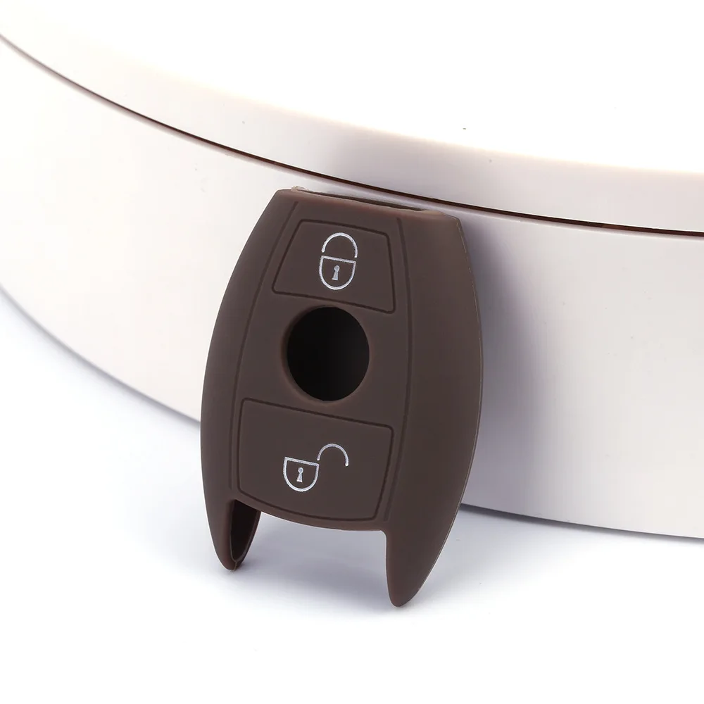 

Suitable for Mercedes-Benz GLA200 Smart 2-button Silicone Key Cover Benz Soft Rubber Key Bag SL Remote Control Protective Cover