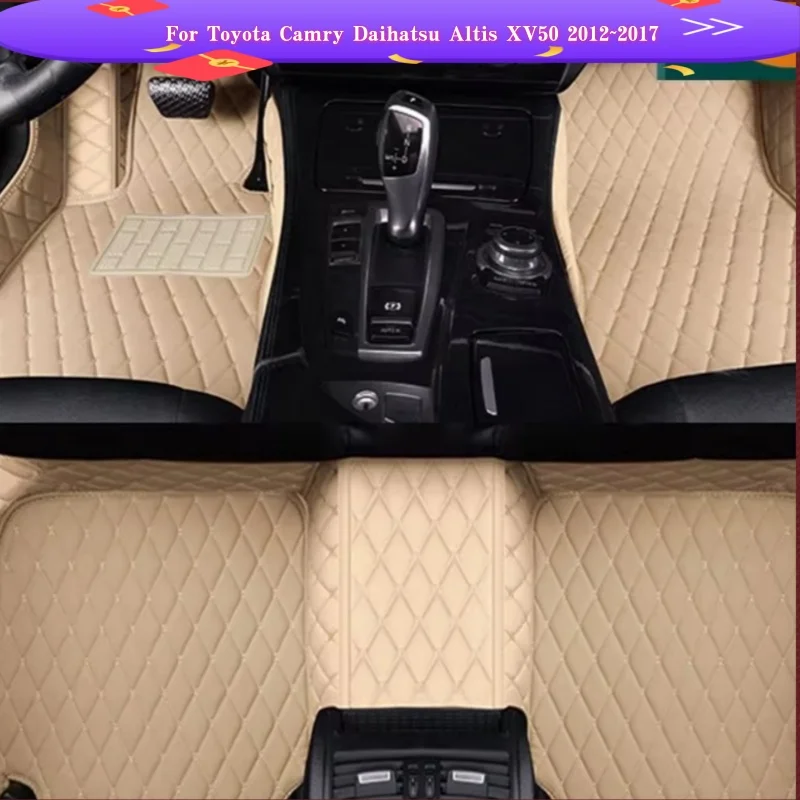 

Для Toyota Camry Daihatsu Altis XV50 2012 ~ 2017 пользовательские автомобильные коврики специальные автомобильные ковры кожаный ковер автомобильные аксессуары