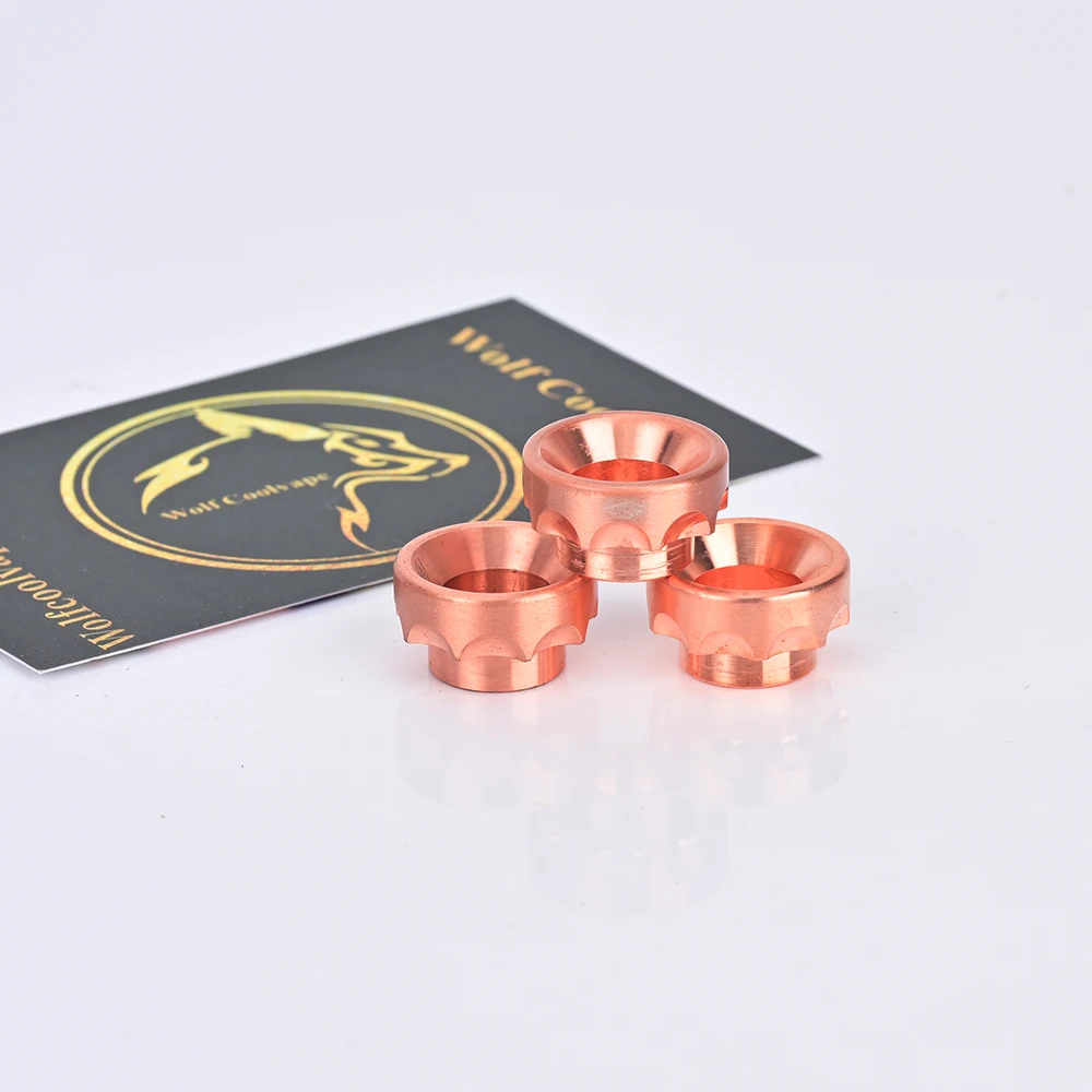 

wolfcoolvape 810 Drip Tip Red Copper for Vape RTA Rebuildable Tank Atomizer Wide Bore Mouthpiece Heat Resistant