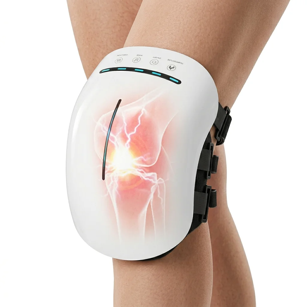 2026 New Upgrades Red Light Therapy Heated Cordless Knee Joint Massager Simulates Human Hand Kneading Pain Relief Knee Massager