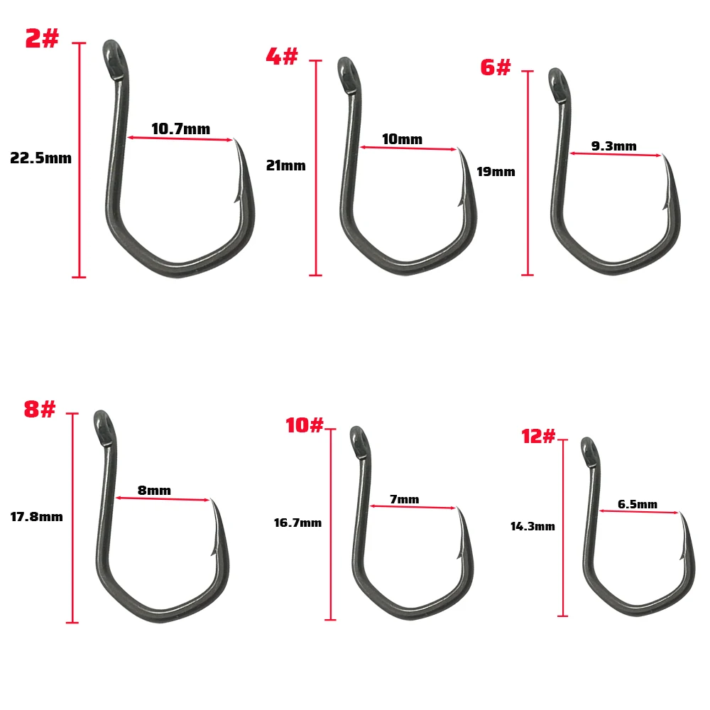 Carp Fish Hook Triangular High Strength Rhombus PTFE Angle Sharp Barbed Talon Gear Soft Lure Claw Hooks Fishing Tackle Fishhook