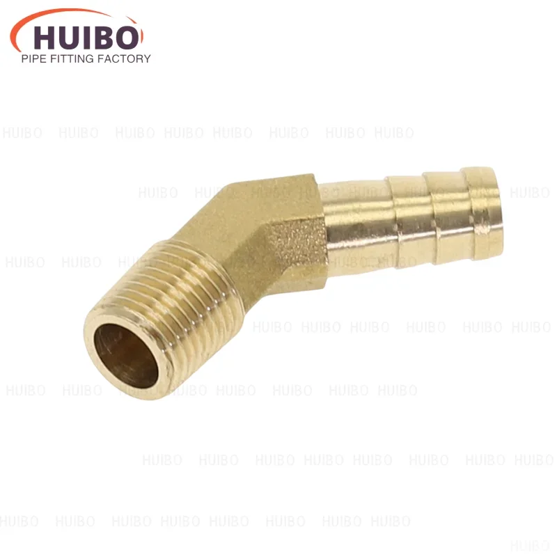 

1pc 45° Elbow Brass Pipe Connector 1/8" 1/4" BSP Male 8-12mm Hose Barb Adapter Garden Irrigation Water Pump Water Pipe Accessory