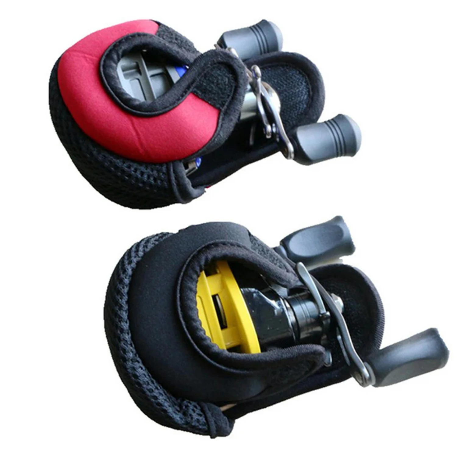 Portable Fishing Casting Reel  Fishing Lure Drum Reels Protection Casing Jacket Elastic Bags Wheel  Fishing Accessories