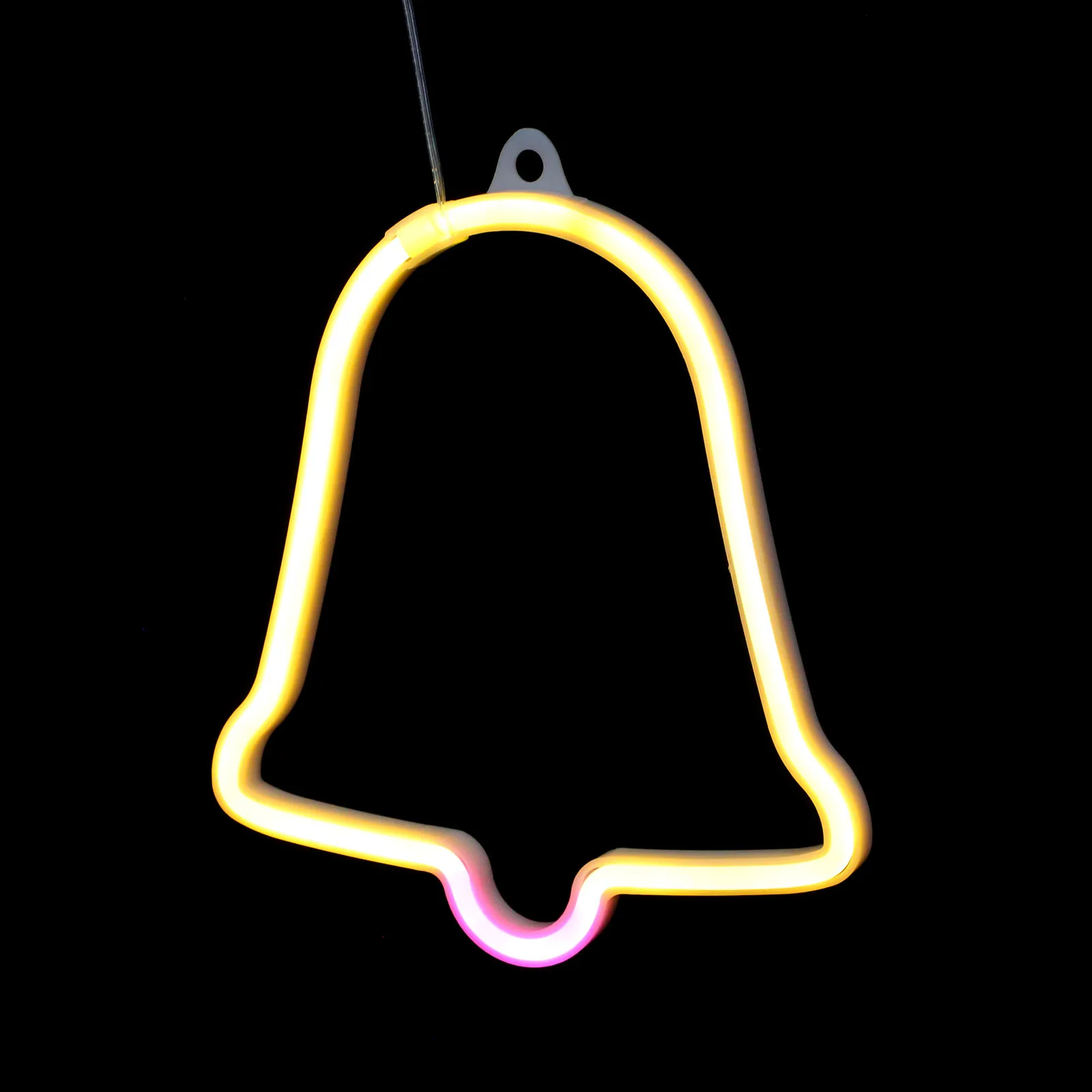 

1pc Led Bell Christmas Party Decorative Neon Bell Shape Light Lamp Usb Powered Bedroom Desktop Night Light