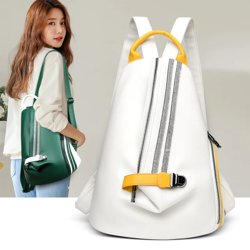 Casual Women Leather Backpack Designer Shoulder Bags For Women 2023 Back Pack School Bags For Teenage Girls Sac Mochila Feminina