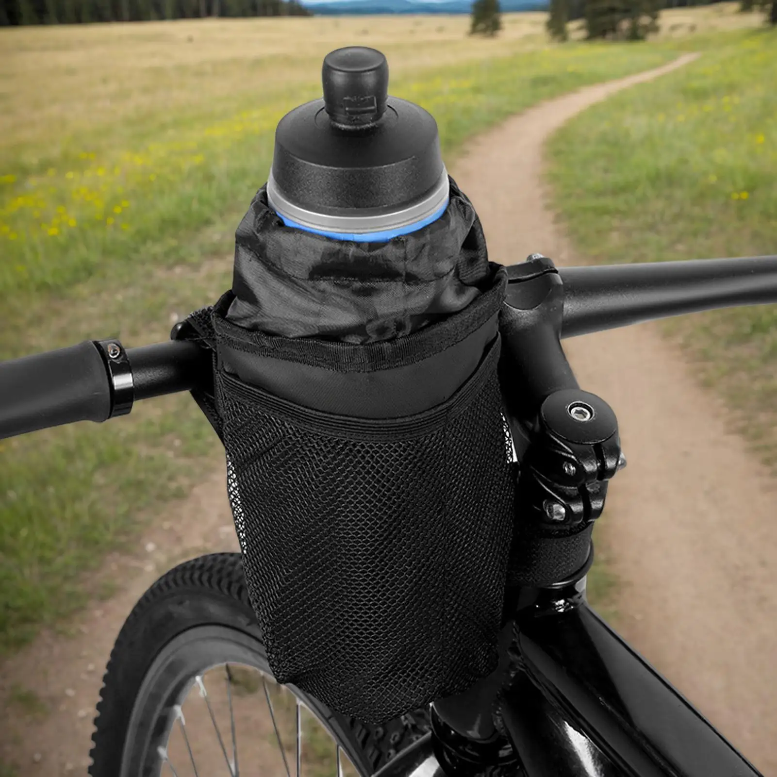 

Держатель для бутылки с водой на велосипеде, подвесная сумка для чашки для езды, подвесная портативная сумка для бутылки с водой для езды на велосипеде, скутера, велосипеда на открытом воздухе