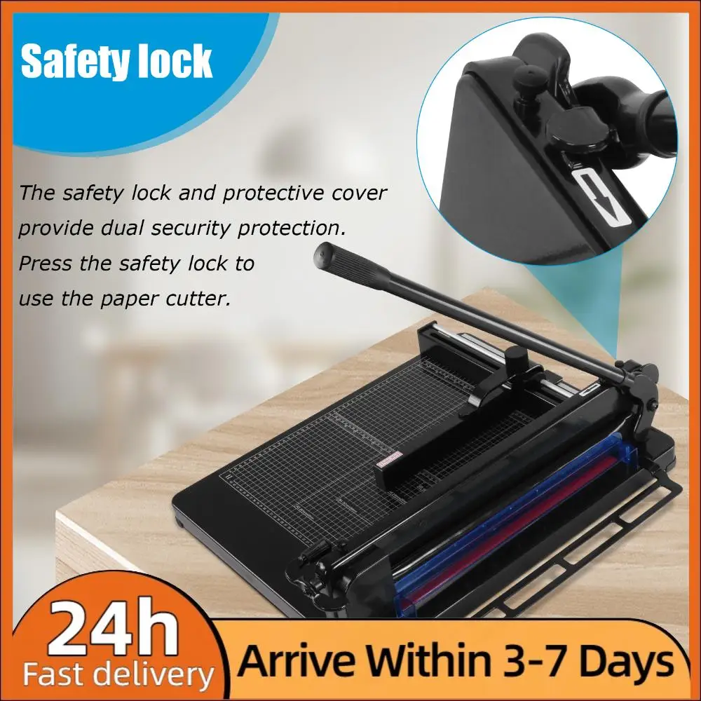 

17inch Guillotine Paper Cutter with Double Safety Protection 400 Sheets Capacity for Classroom Crafting Cardstock Art Projects