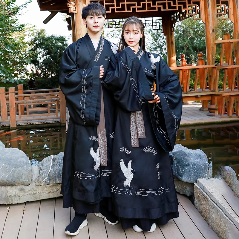 

Оригинальное пальто Crane Dance Wide Sve Straight Hemmen's Coat Returns to Ancient Sle Hanfu Хэллоуин Косплей Аниме Женская одежда