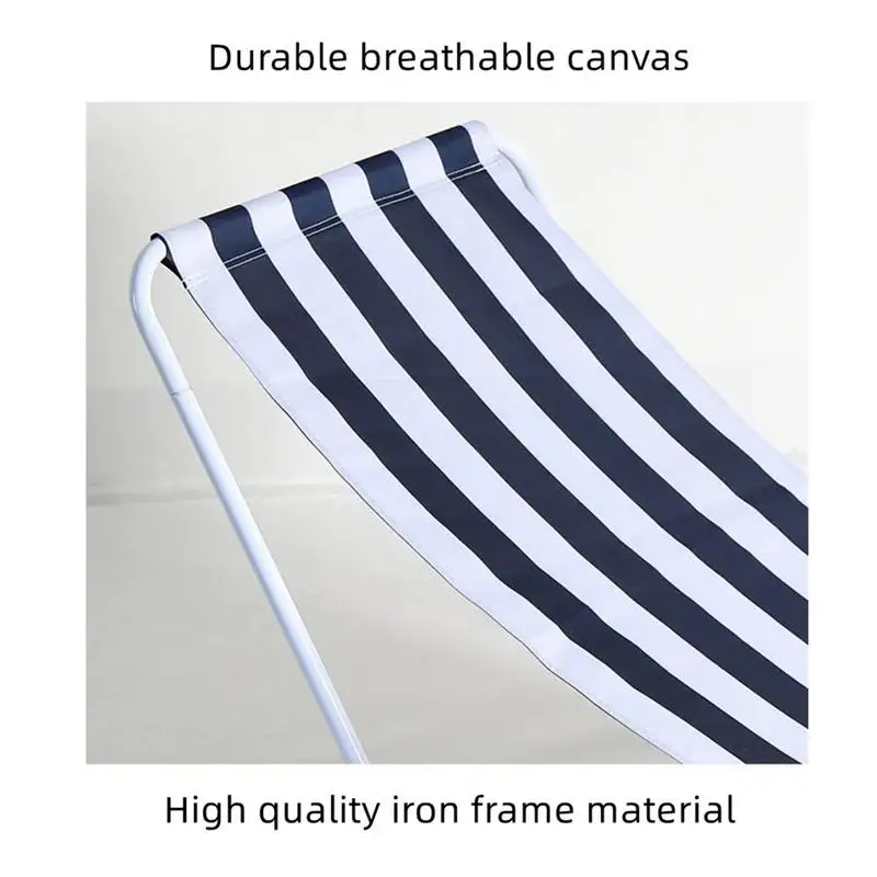 Beach Lounge Chair Portable Folding Sun Lounger Adjustable Reclining Sunbathing Lounge Chair for Lawn Poolside Picnic Outdoor